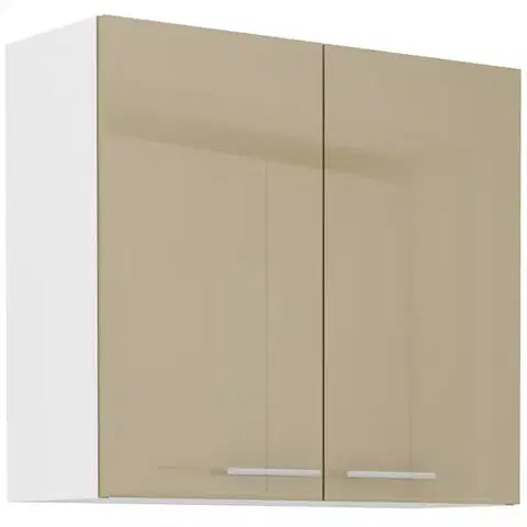 Kuchynské skrinky visiace Kuchynská skrinka Lara 80g-72 2f Mdf Cappucino lesk