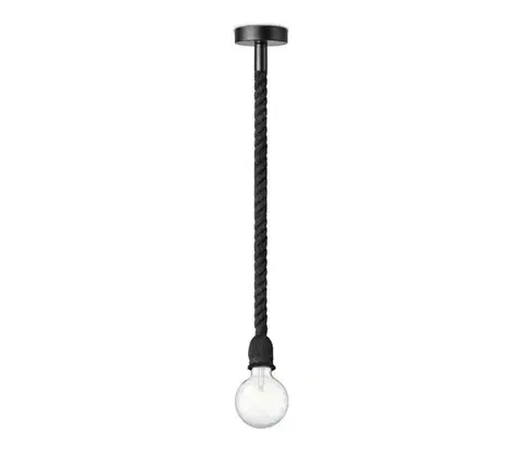 Svietidlá Home Sweet Home Luster na lanku LEONARDO ROPE 1xE27/10W/230V čierna 8718808179201