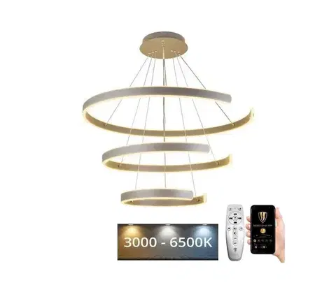 Svietidlá  LED Stmievateľný luster na lanku LED/220W/230V 3000-6500K + diaľkové ovládanie J4329/S