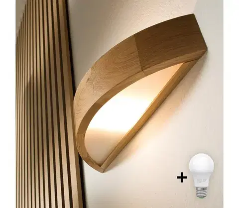 Svietidlá BRILAGI - LED nástenné svietidlo CARVALHO 1xE27/15W/230V dub 8590828606710