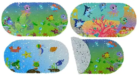 Kúpeľňové predložky MAKRO - Podložka do vane 33x64cm, rôzne vzory