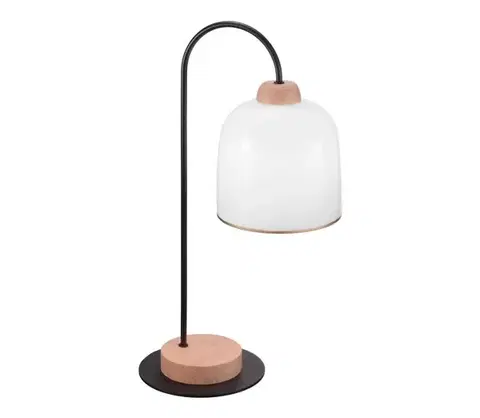 Lampy Kolarz A1352.71.Au - Stolná lampa NONNA 1xE27/60W/230V dub/biela/zlatá A1352.71.Au
