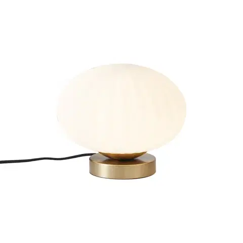 Stolné lampy Dizajnová stolná lampa mosadzná s opálovým sklom - Mochi