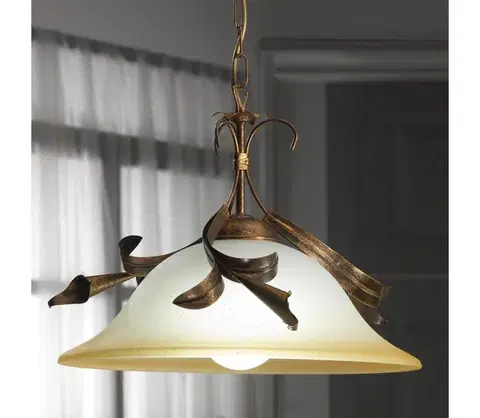 Svietidlá ONLI - Luster na reťazi LUCREZIA 1xE27/22W/230V bronzová 4722/SMB