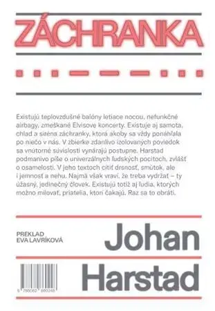 Novely, poviedky, antológie Záchranka - Johan Harstad