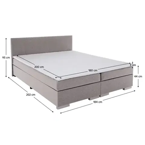 Boxspring Boxspringová posteľ ADRIANA 2 Tempo Kondela