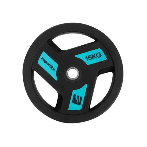 Závažia k činkám Pogumovaný kotúč inSPORTline Herk 15kg 30 mm