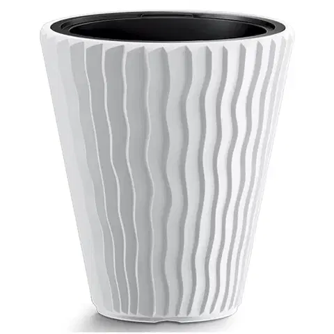 Kvetináče a truhlíky NABBI DBSP300 plastový kvetináč 29,7 cm biela
