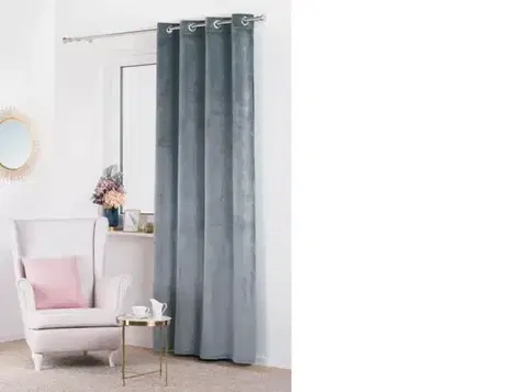 Závesy do spálne Záves VELVET 140X260 šedá