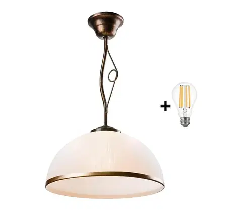 Svietidlá BRILAGI - LED Luster na tyči ANTICO 1xE27/60W/230V bronz patina 8590828606611