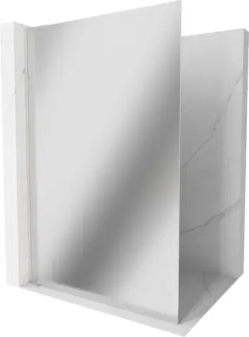 Sprchové dvere MEXEN/S - Kioto L Sprchová zástena WALK-IN 110 x 200, zrkadlové, nikel kefovaná 800-110-103-97-50
