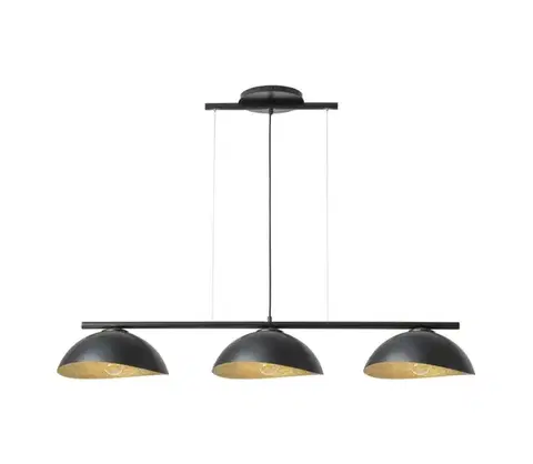 Svietidlá  Luster na lanku SOLAR 3xE27/60W/230V čierna 40579