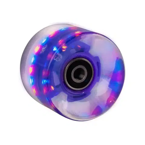 Skate kolieska Svietiace koliesko na pennyboard 60*45 mm vr. ložísk ABEC 7 tmavo fialová