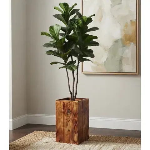 Doplnky Kvetináč Kali indický masív palisander