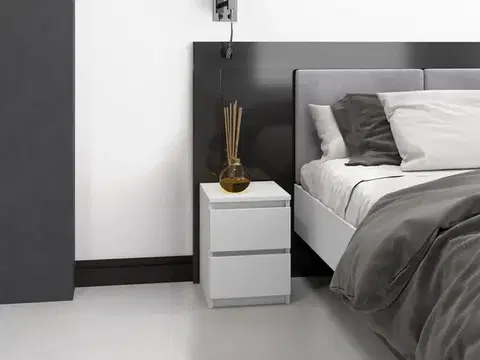 Nočné stolíky MELWIN M2 nočný stolík, biely