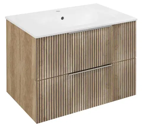 Kúpeľňový nábytok SAPHO - CIRASA STRIP umývadlová skrinka 69,8x52x46cm, dub alabama CR701-2322