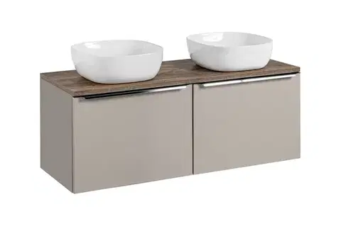 Skrinky s umývadlom ArtCom Kúpeľňová skrinka s umývadlom a doskou SANTA Fe Taupe DU120/1 | 120 cm