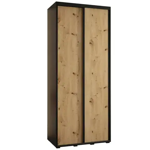 Šatníkové skrine Skriňa 45 Canaris 1 120 čierna/artisan/čierna