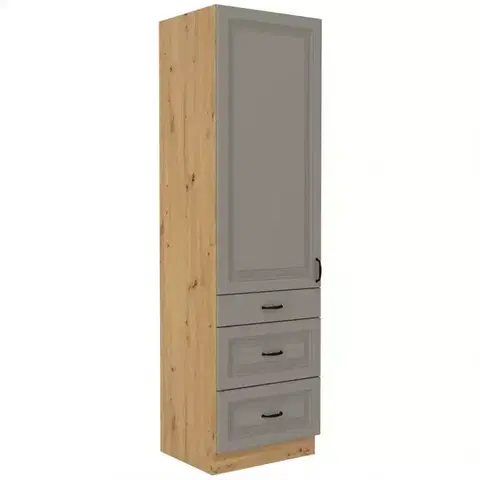 Kuchynské skrinky stojace Kuchynská skrinka Stilo claygrey/artisan 60dks/210 3s 1f