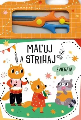 Nalepovačky, vystrihovačky, skladačky Zvieratá - Maľuj a strihaj