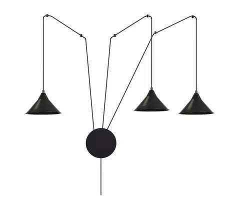 Svietidlá EMIBIG Luster na lanku ABRAMO 3xE27/15W/230V čierna 160/3