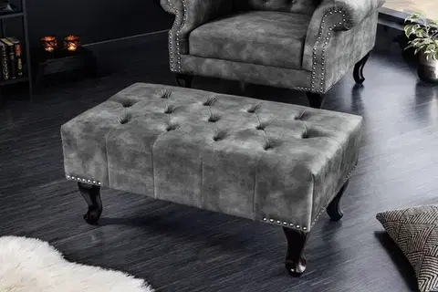 Taburety a podnožky Chesterfield taburet MIDAS Dekorhome
