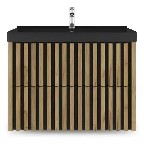 Kúpeľňový nábytok Kúpeľňová skrinka s umývadlom SAT Delano 80x46 cm dub mat DELANO80ZDCUMB DELANO80ZDCUMB