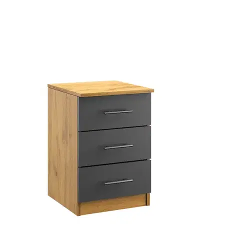 Komody a skrinky KANTOR KIT skrinka do kancelárie N02, antracit / dub Apalačský