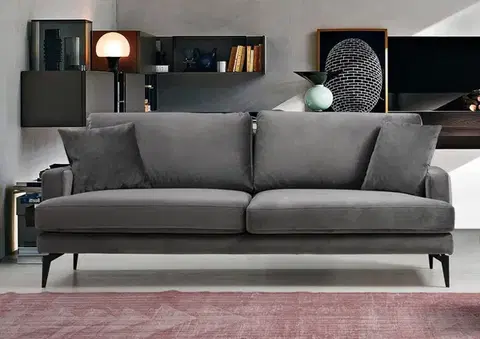 Pohovky a gauče Trojmiestna pohovka Papira 3 Seater - Grey
