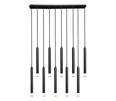 Svietidlá Rabalux 72364 - Luster na lanku RAMIRA 10xG9/5W/230V čierna 72364