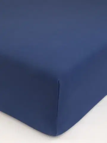 Plachty MKLozkoviny.sk Jersey plachta s elastanom Deluxe 200 × 200 cm – tmavomodrá