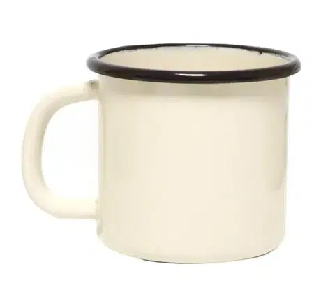 Hrnčeky a šálky Kinekus Hrnček smaltovaný 350 ml, bez dekoru, béžový
