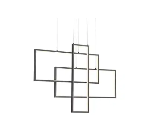 Svietidlá Redo 01-2315 - LED Stmievateľný luster na lanku PLANA LED/60W/230V čierna 01-2315