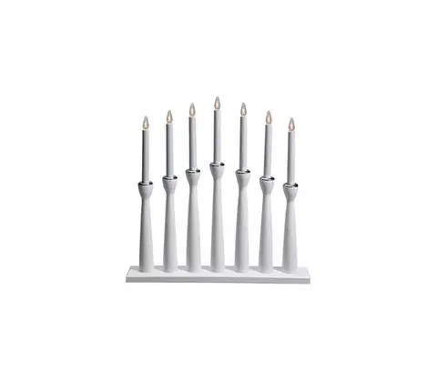 Vianočné dekorácie Markslöjd 702232 - Vianočný svietnik MASESKÄR 7xE10/3W/230V biela 702232