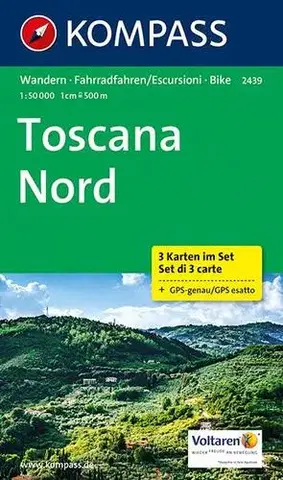 Turistika, skaly Toscana Nord 2439 (sada 3 map) - 1:25 000