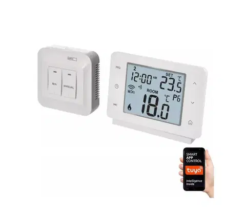 LED osvetlenie  Bezdrôtový digitálny termostat GoSmart 230V/16A Wi-FI Tuya P56211