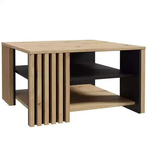 Konferenčné stolíky s úložným priestorom Konferenčný stolík 80x80 Zaandam dub artisan/čierna
