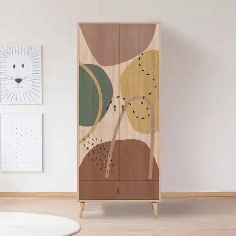 Šatníkové skrine NATY štýlová šatníková skriňa, multicolor