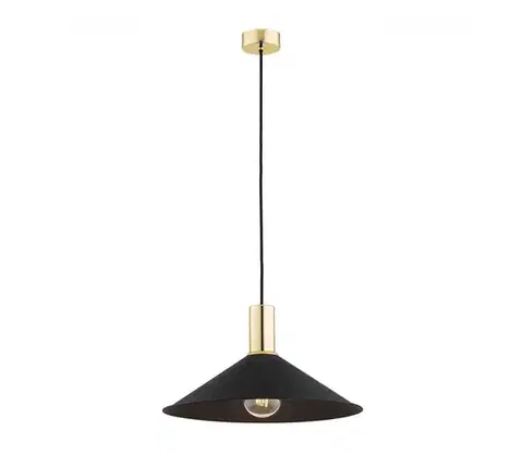 Svietidlá Argon 4912 - Luster na lanku MINORI 1xE27/15W/230V čierna/zlatá 4912