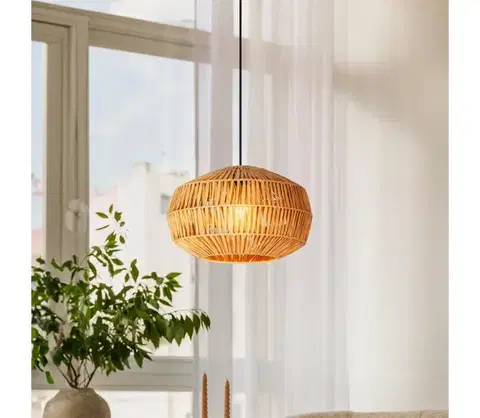 Svietidlá Eglo 44143 - Luster na lanku SHELDON 1xE27/40W/230V hnedá 44143