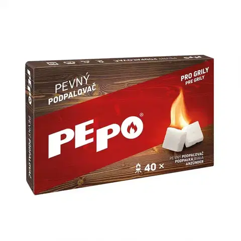 Záhradné grily PE-PO Pevný podpaľovač krabička 40 ks
