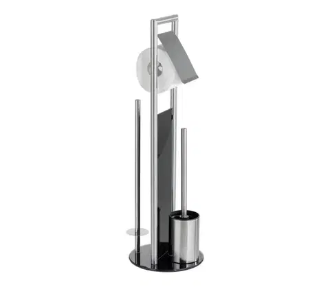 Svietidlá WENKO 24981800 - WC súprava RAVINA 20x70 cm nerezová oceľ/strieborná 24981800
