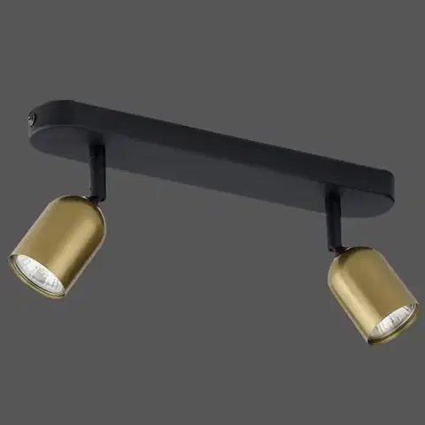 Lampy do obývačky Stropné bodové svietidlo Top black/gold 3303 LS2