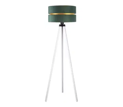 Lampy  - Stojacia lampa DUO 1xE27/60W/230V pr. 44 cm zelená/biela AS0465+DU83556