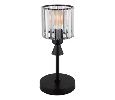 Lampy Globo 15742T - Stolná lampa JORDANA 1xE27/60W/230V pr. 15 cm čierna 15742T