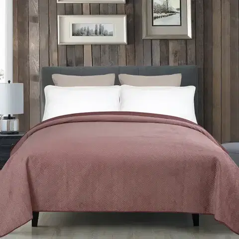 Prehozy na posteľ Prikrývka na posteľ Sonia 170x220 cm 5 ružová
