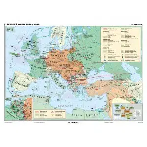 Učebnice - ostatné I. svetová vojna - vznik ČSR - A3 karta