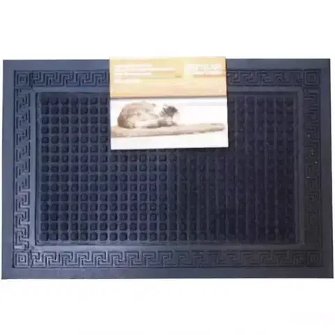 Koberce Rohožka Greek Key Square Black 40x60 cm