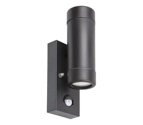 Záhradné lampy Rabalux 8835 - Vonkajšie nástenné svietidlo s pohybovým senzorom MEDINA 2xGU10/10W/230V 8835