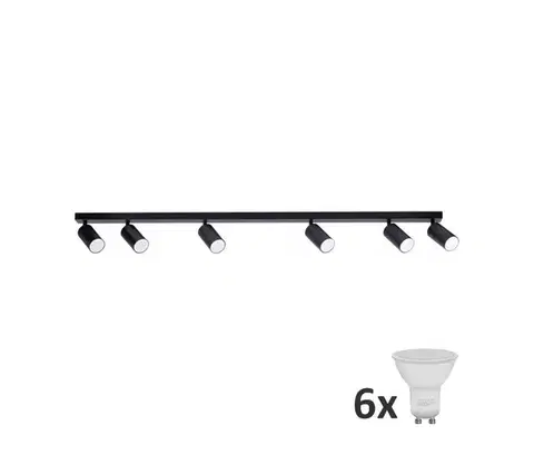 Svietidlá  LED Bodové svietidlo ANGIE 6xGU10/6W/230V čierna MX0118+6xBG0217
